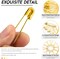 150PCS Gold Safety Pins with Beads – 3 Sizes, Includes 300 Colored Beads & 78 Letter Beads for DIY Crafts